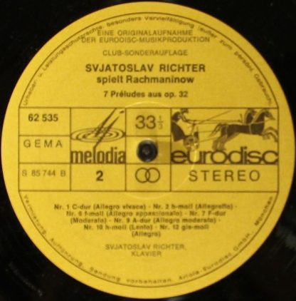 Eurodisc 62535 - 13 Préludes Aus Op. 23 Und Op. 32 - Image 6