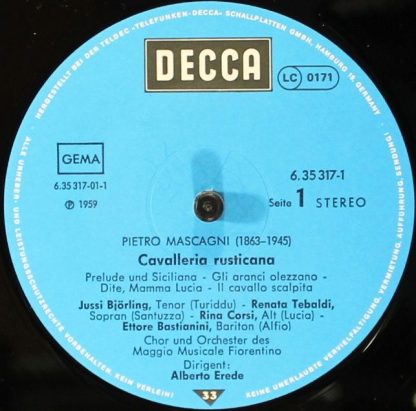 DECCA 6.35317 DX - Cavalleria Rusticana - Image 6