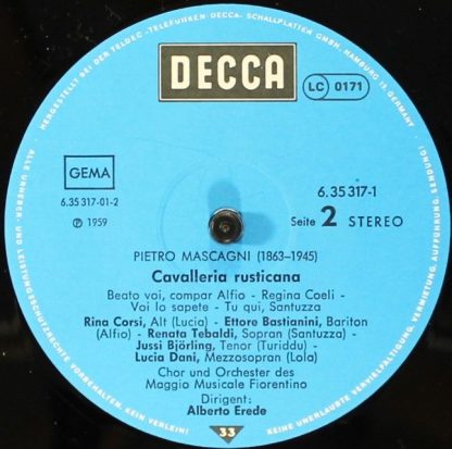 DECCA 6.35317 DX - Cavalleria Rusticana - Image 3