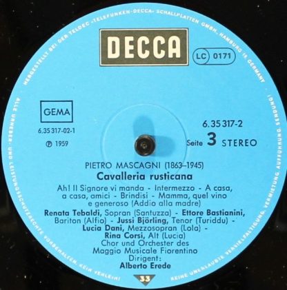 DECCA 6.35317 DX - Cavalleria Rusticana - Image 4