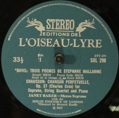 L'Oiseau-Lyre SOL 298 - French Songs - Image 3