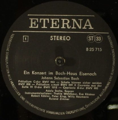 Eterna 8 25 715 - Konzert Im Bach-Haus Eisenach - Image 3