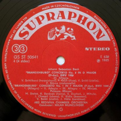 Supraphon GS ST 50 641/2 - Six Brandenburg Concertos - Image 6