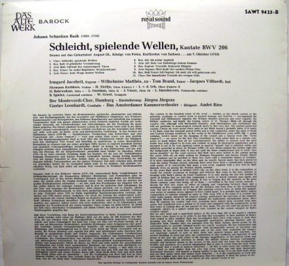 Telefunken SAWT 9425-B - Schleicht, Spielende Wellen, Kantate BW - Image 3