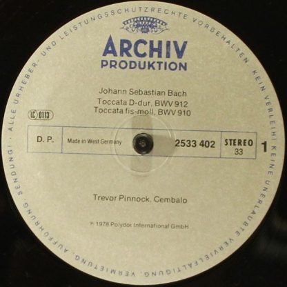 Archiv Produktion 2533 402 - Toccaten (BWV 912 • 910 • Chromatis - Image 3