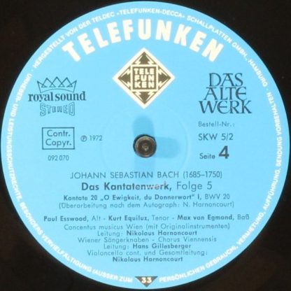 Telefunken SKW 5/1-2 - Kantatenwerk · Complete Cantatas | BWV 17 - Image 9