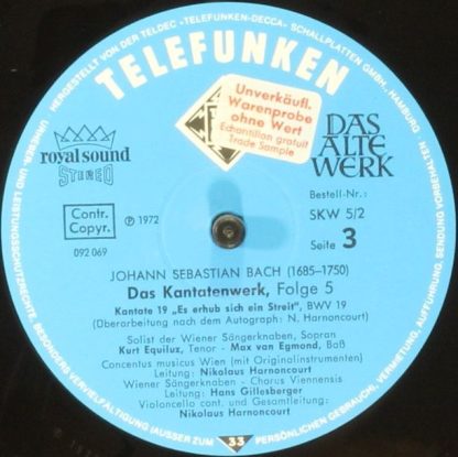 Telefunken SKW 5/1-2 - Kantatenwerk · Complete Cantatas | BWV 17 - Image 10