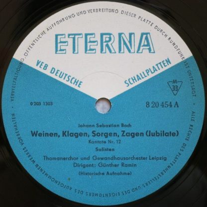 Eterna 8 20 454 - Weinen, Klagen, Sorgen, Zagen, Kantate Nr. 12 - Image 3