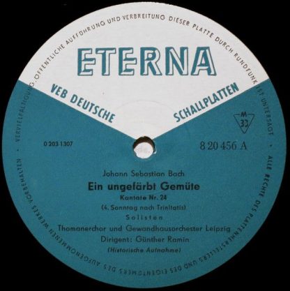 Eterna 8 20 456 - Ein Ungefärbt Gemüte, Kantate Nr. 24 / Ich Ruf - Image 3