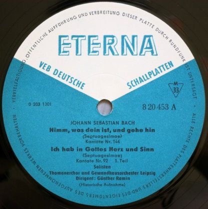 Eterna 8 20 453 - Nimm Was Dein Ist, Und Gehe Hin, Kantate Nr. 1 - Image 3