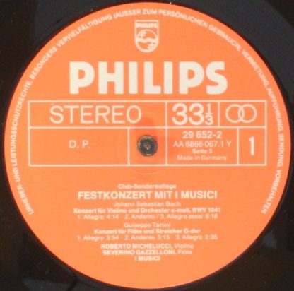 Philips 29 652-1 - I Musici - Festkonzert Mit I Musici - Image 6