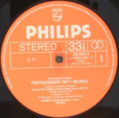 Philips 29 652-1 - I Musici - Festkonzert Mit I Musici - Image 8