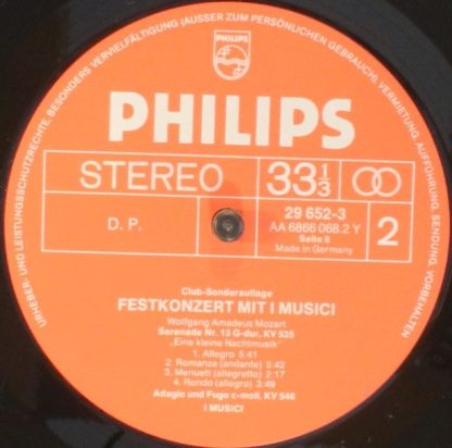 Philips 29 652-1 - I Musici - Festkonzert Mit I Musici - Image 9