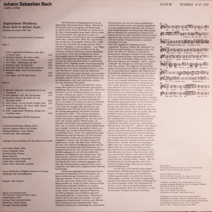 Eterna 8 27 332 - Johann Sebastian Bach - Kantate "Angenehmes Wi - Image 2