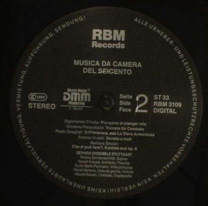 RBM Musikproduktion Mannheim RMB 3109 - Musica da Camera del Sei - Image 4