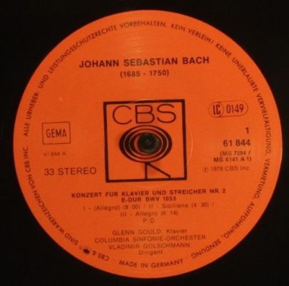 CBS CBS 61844 - Konzerte Für Klavier Und Streicher Nr. 2 E-Dur B - Image 3