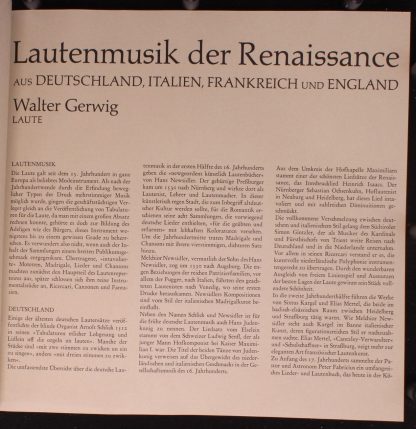 BASF/Harmonia Mundi 39 29336-1 - Lautenmusik Der Renaissance (Au - Image 3