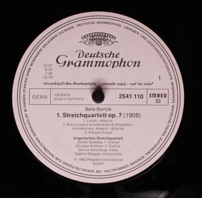 Deutsche Grammophon 2541 110 - Bartok - 1. Streichquartett op. 7