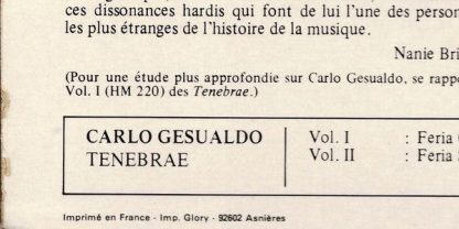 harmonia mundi France HM 230 - Leçons De Ténèbres - Volume 2 - F - Image 6