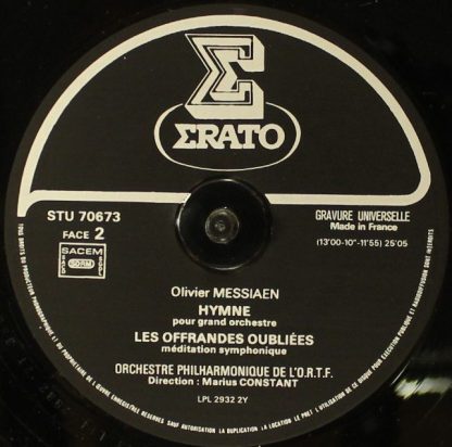 Erato STU 70 673 - L'Ascension / Les Offrandes Oubliees / Hymne - Image 6