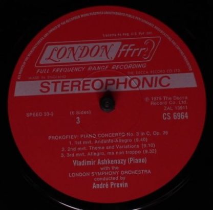 London Records CS6964 - Piano Concertos No. 3 , No. 4 - Image 3