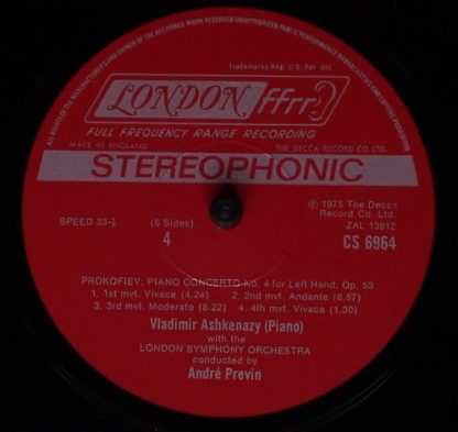 London Records CS6964 - Piano Concertos No. 3 , No. 4 - Image 4