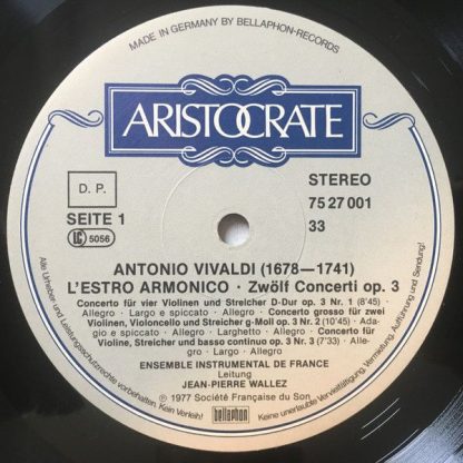 Aristocrate (2) 75 27 001 - L'Estro Armonico - Zwölf Concerti Op - Image 3