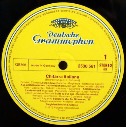 Deutsche Grammophon 2530 561 - Chitarra Italiana, Paganini - Gui - Image 3