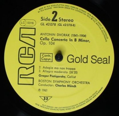 RCA Gold Seal GL 42078 - Dvorak Cellokonzert - Image 4