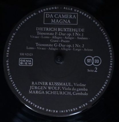 Da Camera Magna SM 92103 - Dieterich Buxtehude - Kammermusik Tei - Image 2