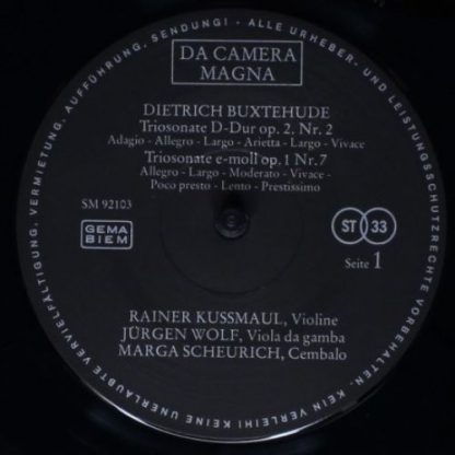 Da Camera Magna SM 92103 - Dieterich Buxtehude - Kammermusik Tei - Image 3