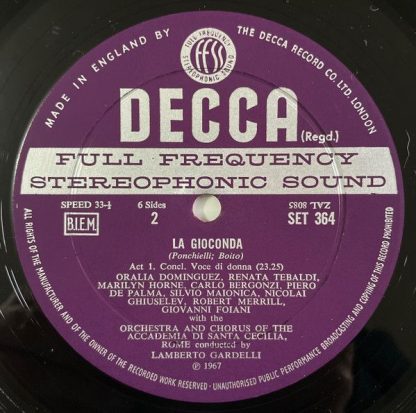 DECCA SET 364-6 - Amilcare Ponchielli, Renata Tebaldi, Marilyn H - Image 5