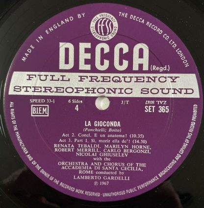 DECCA SET 364-6 - Amilcare Ponchielli, Renata Tebaldi, Marilyn H - Image 7