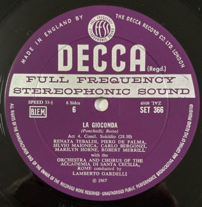 DECCA SET 364-6 - Amilcare Ponchielli, Renata Tebaldi, Marilyn H - Image 9