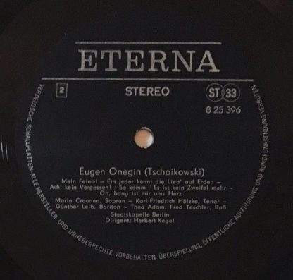 Eterna 8 25 396 - Pyotr Ilyich Tchaikovsky - Eugen Onegin - Image 4