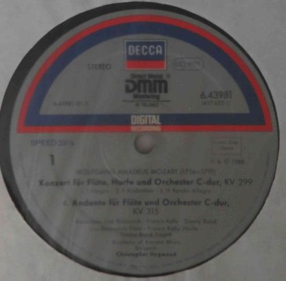 DECCA 6.43981 AZ - Flute And Harp Concerto / Andante In C / Bass - Image 4