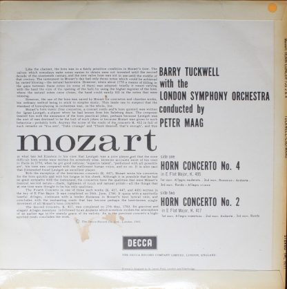 DECCA SWL 8011 - Mozart Horn Concerti Nos. 2 & 4 - Image 2