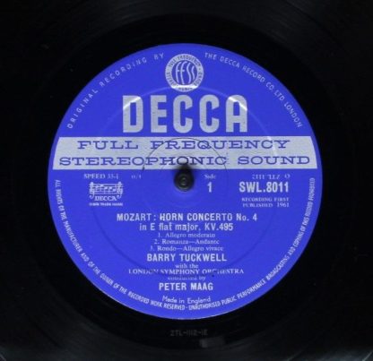 DECCA SWL 8011 - Mozart Horn Concerti Nos. 2 & 4 - Image 3