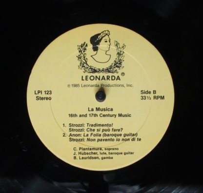 Leonarda LPI 123 - La Musica. 16th And 17th Century Music - Image 5