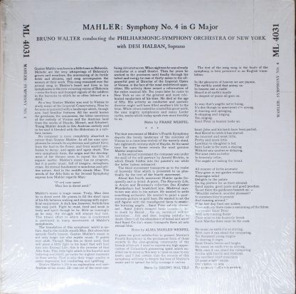 Columbia Masterworks ML 4031 - Symphony No. 4 in G Major - Image 2