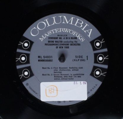 Columbia Masterworks ML 4031 - Symphony No. 4 in G Major - Image 3