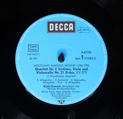 DECCA 6.42154 AP - Streichquartette Nr. 21, Kv 575 & Nr. 23, Kv - Image 3