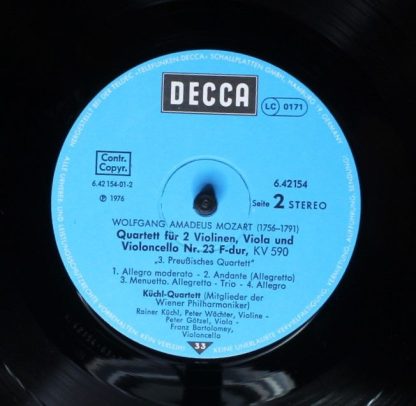 DECCA 6.42154 AP - Streichquartette Nr. 21, Kv 575 & Nr. 23, Kv - Image 4