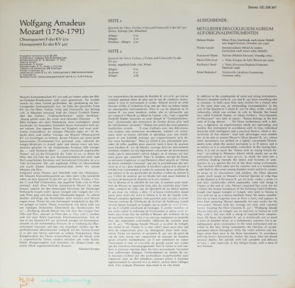 BASF DC 228 347 - Oboenquartett F-dur, KV 370 / Hornquintett Es- - Image 2