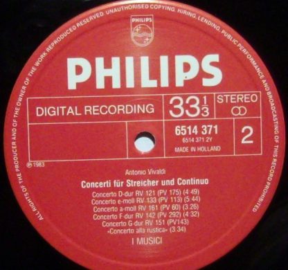 Philips 6514 371 - 9 Concertos Incl. Concerto "Alla Rustica" - Image 3