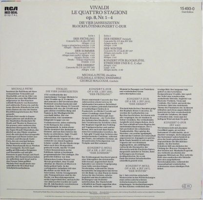 RCA RL 86656 - Vivaldi - Le Quattro Stagioni Op. 8, Nos 1-4 - Image 2