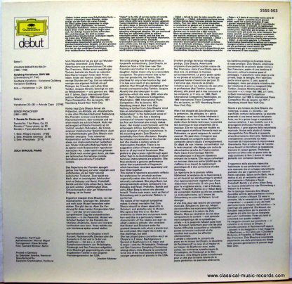 Deutsche Grammophon 2555 003 - Goldberg-Variationen, BWV 988 / 7 - Image 2