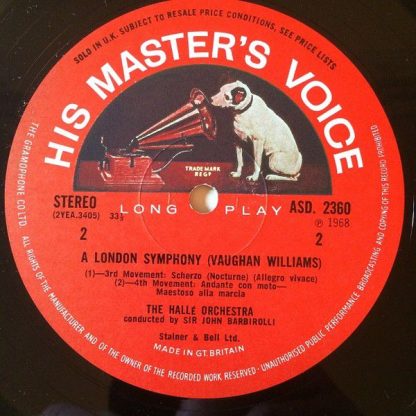 EMI ASD 2360 - A London Symphony - Image 4