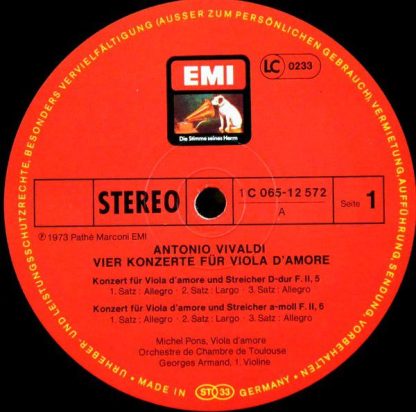 EMI 1C 065-12 572 - 4 Konzerte Für Viola D'Amore - Image 3