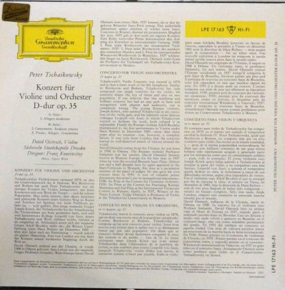 Deutsche Grammophon LPE 17163 - Konzert Für Violine Und Orcheste - Image 2